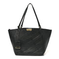 Heritage Grain Check Embossed Medium Dewsbury Tote Black