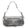 Metallic Agneau Arena Small Le Cagole Sling Bag Silver