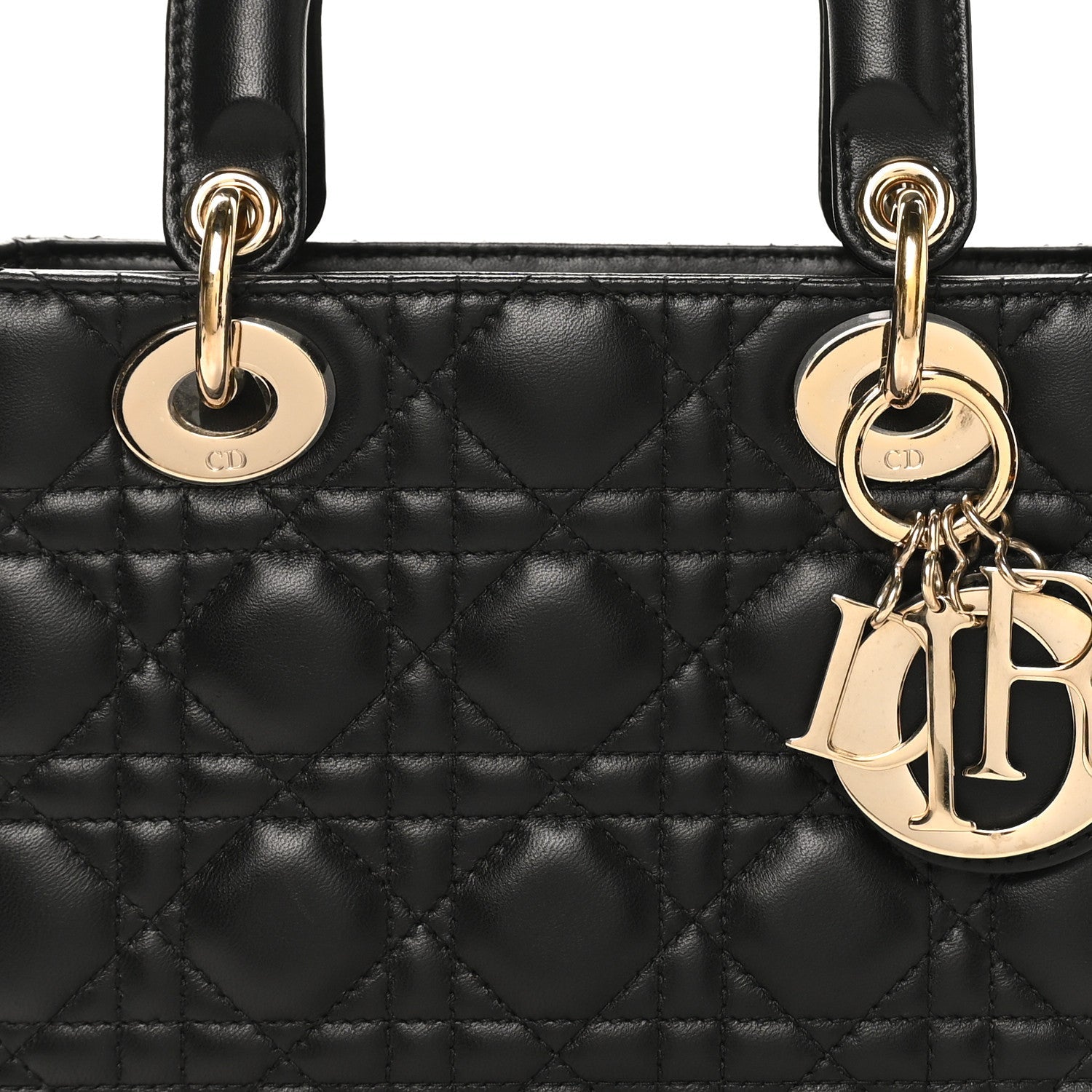 Lambskin Cannage Small My ABCDior Lady Dior Black