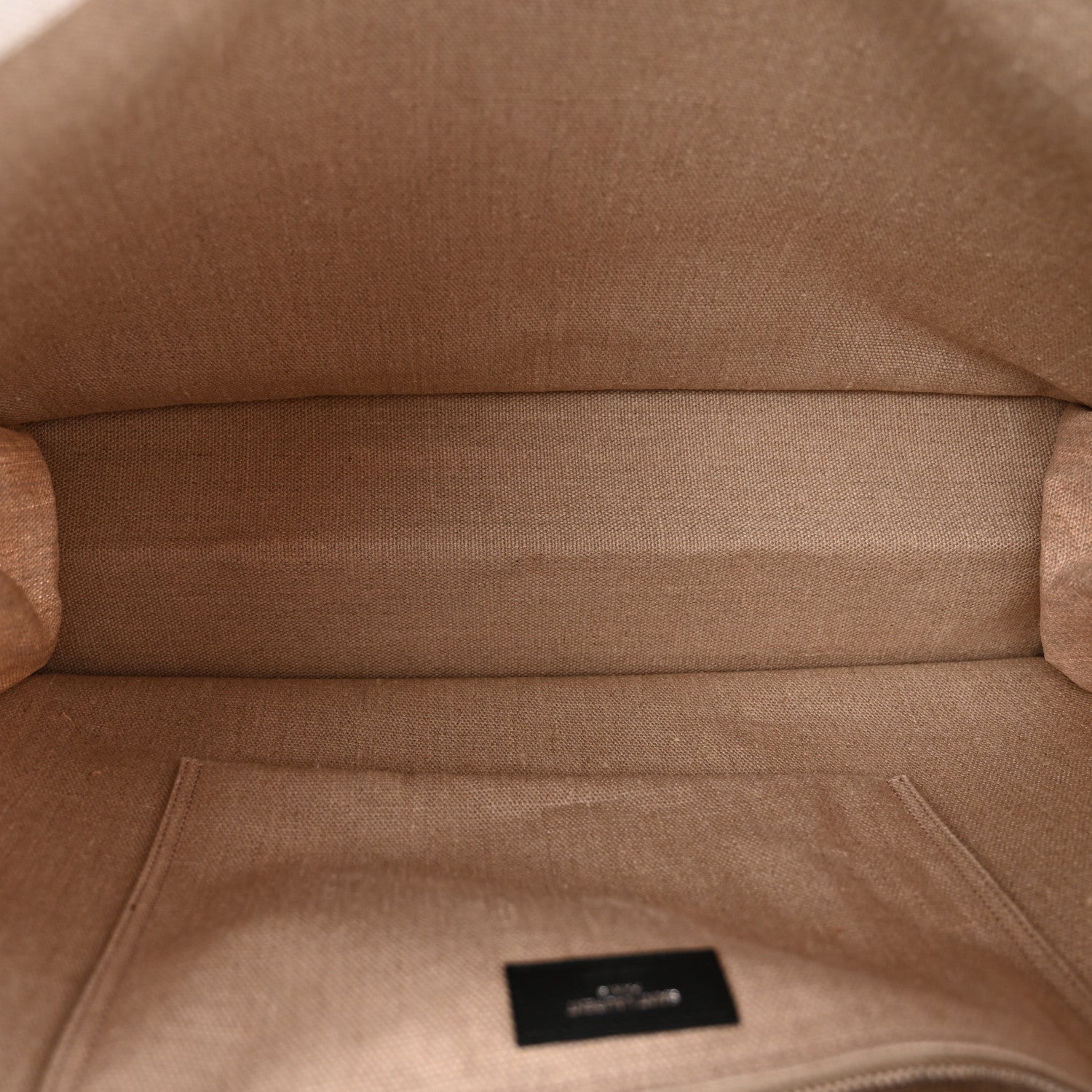 Linen Calfskin Rive Gauche Tote Greggio Natural