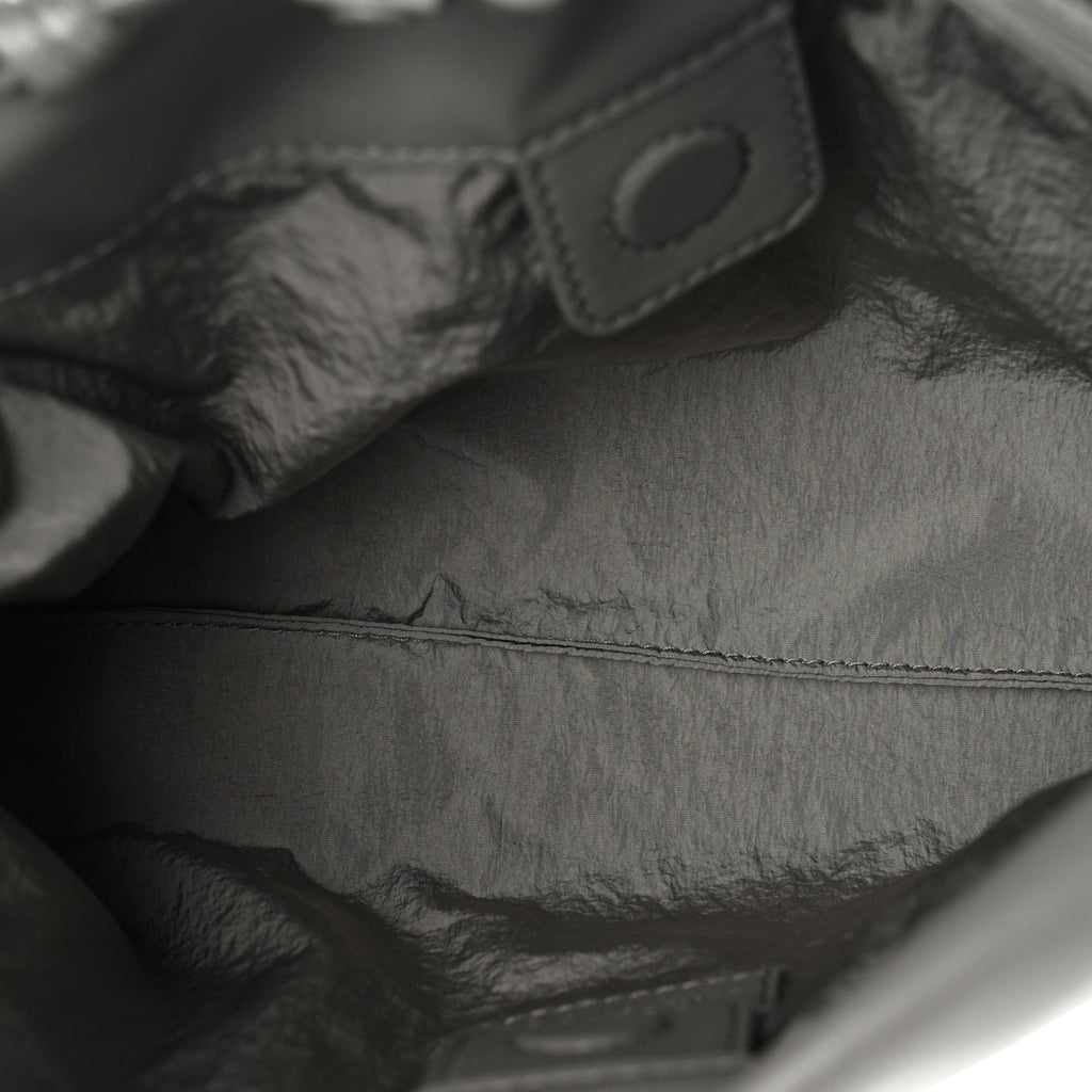Nappa Intrecciato Dustbag Notte Shoulder Bag Basalt