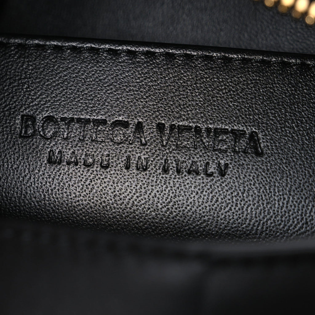 Lambskin Maxi Intrecciato Small Brick Cassette Bag Black