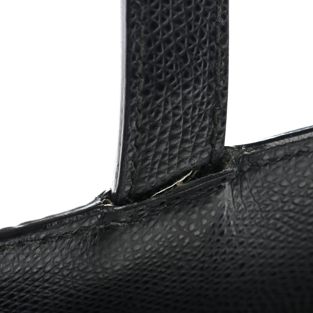 Grained Calfskin Saddle Bag Black