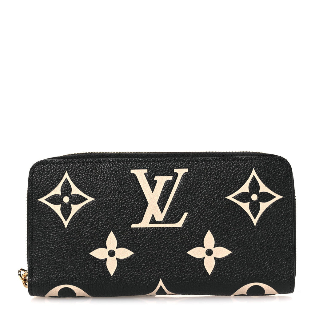 Empreinte Monogram Giant Zippy Wallet Black Beige