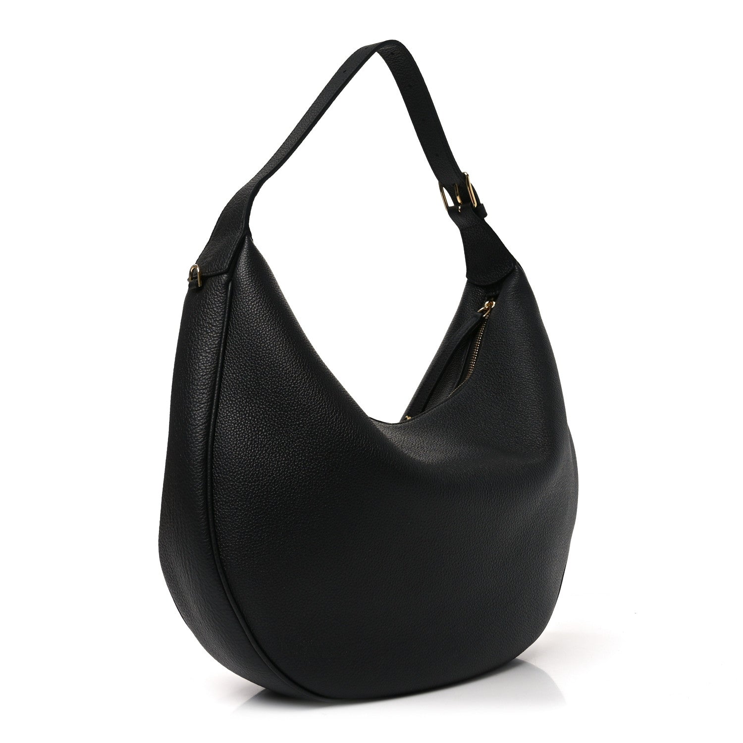 Supple Grained Calfskin Large Lulu Shoulder Bag Black