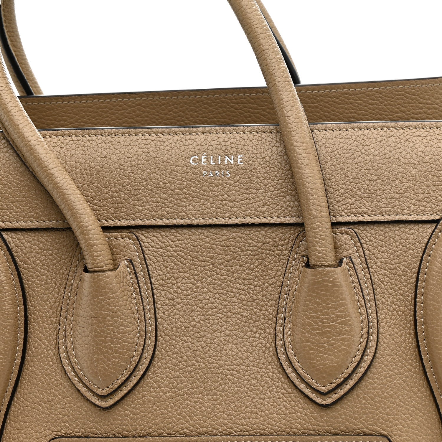 Drummed Calfskin Micro Luggage Dune