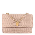 Perforated Calfskin Ginny Bow Crossbody Bag Light Pink