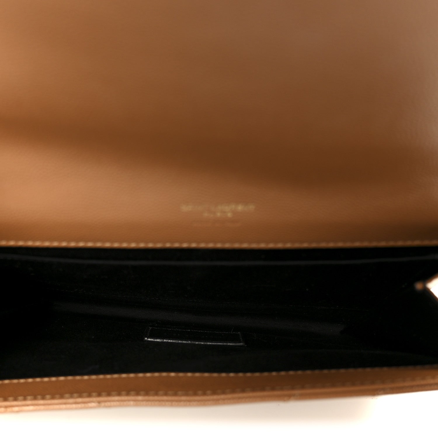 Grain De Poudre Matelasse Chevron Monogram Cassandre Flap Pouch Natural Dark