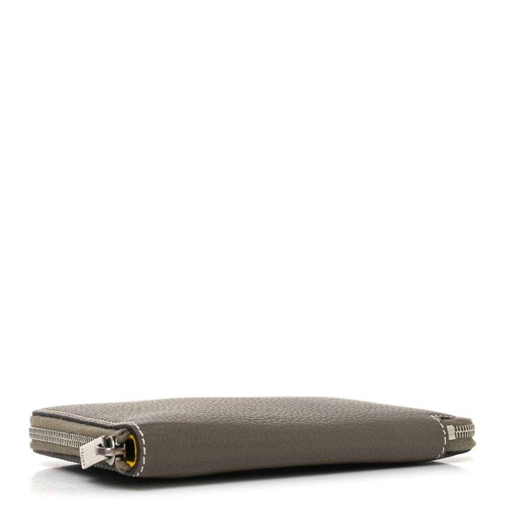 Drummed Calfskin Medium Zip Around Multifunction Wallet Souris