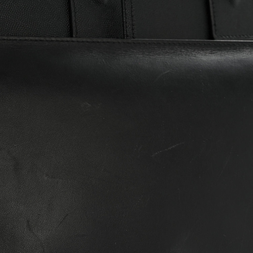 Grained Calfskin Small Sac De Jour Black