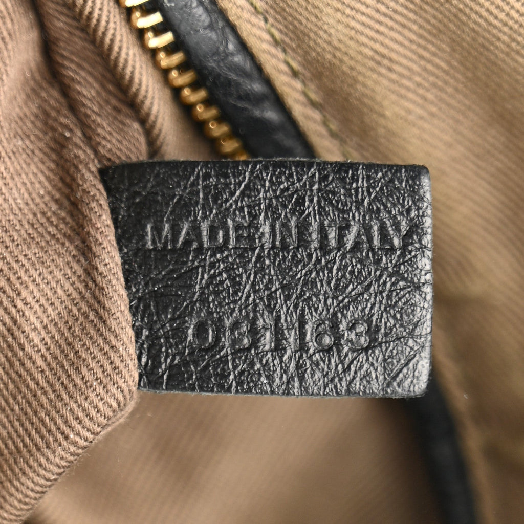Calfskin Medium Marcie Satchel Black