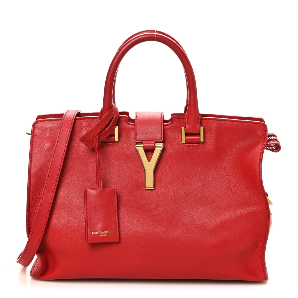 Calfskin Small Classic Y Cabas Red