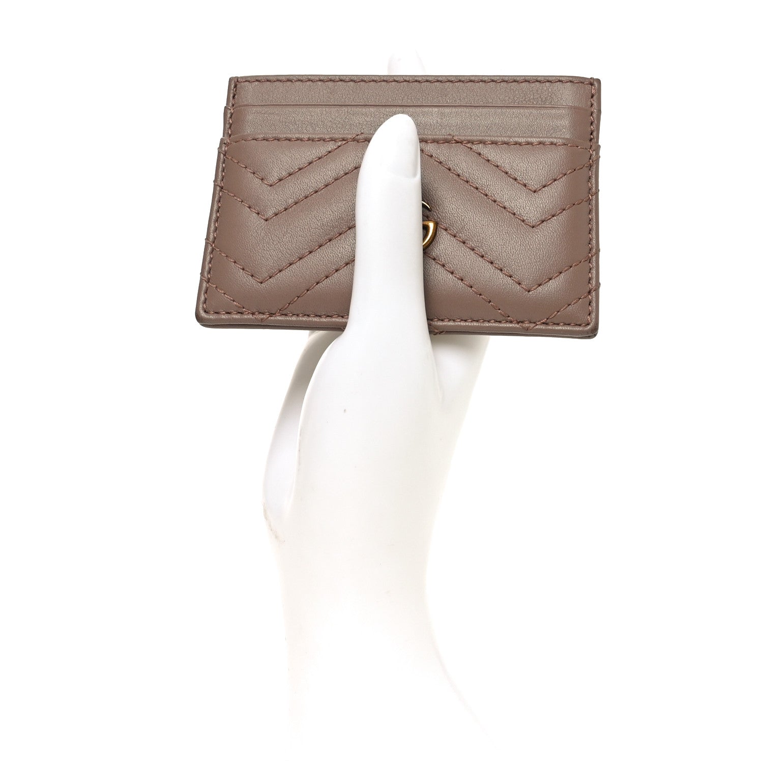 Calfskin Matelasse GG Marmont  Holder Porcelain Rose