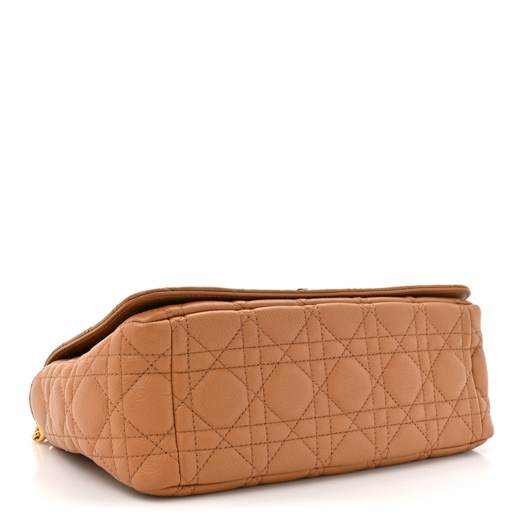 Calfskin Cannage Medium Caro Bag Tan