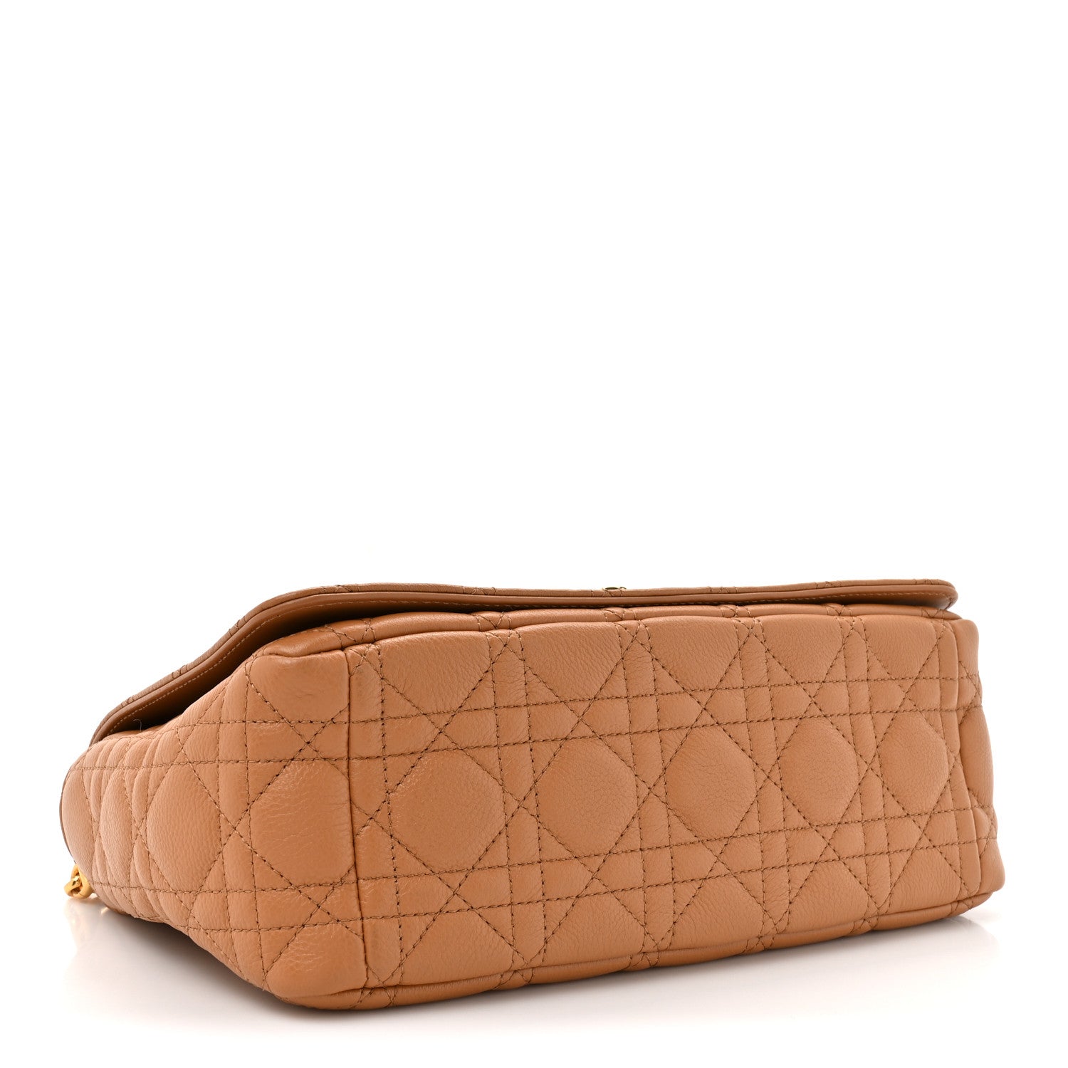 Calfskin Cannage Medium Caro Bag Tan