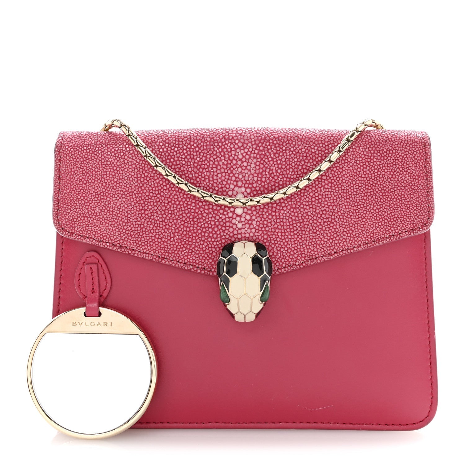 Galuchat Calfskin Serpenti Forever Crossbody Bag Pink
