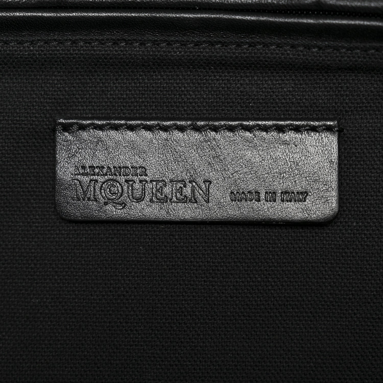 Calfskin Large Studded Padlock Zip Around Tote Black