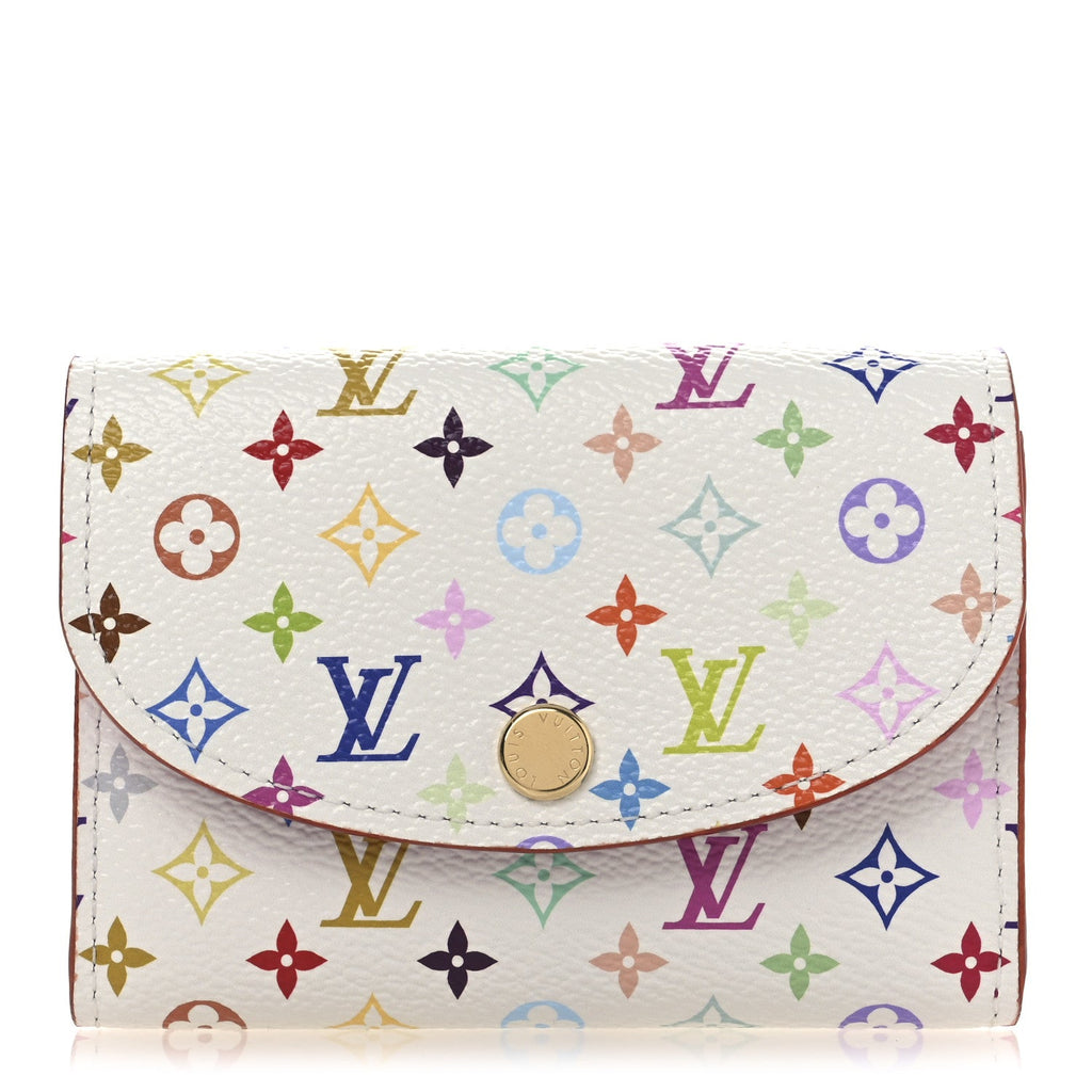 LV X TM Monogram Multicolor Rosalie Coin Purse White Kawaii Pink