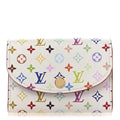 LV X TM Monogram Multicolor Rosalie Coin Purse White Kawaii Pink