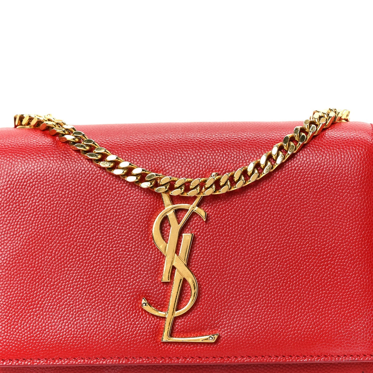 Grain De Poudre Small Monogram Kate Satchel Red