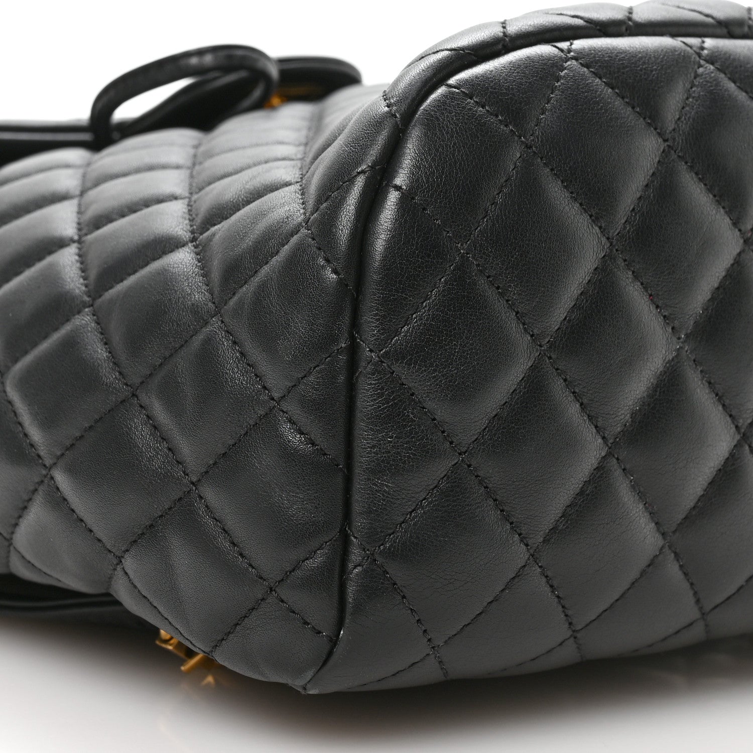 Lambskin Quilted Small Urban Spirit Backpack Black