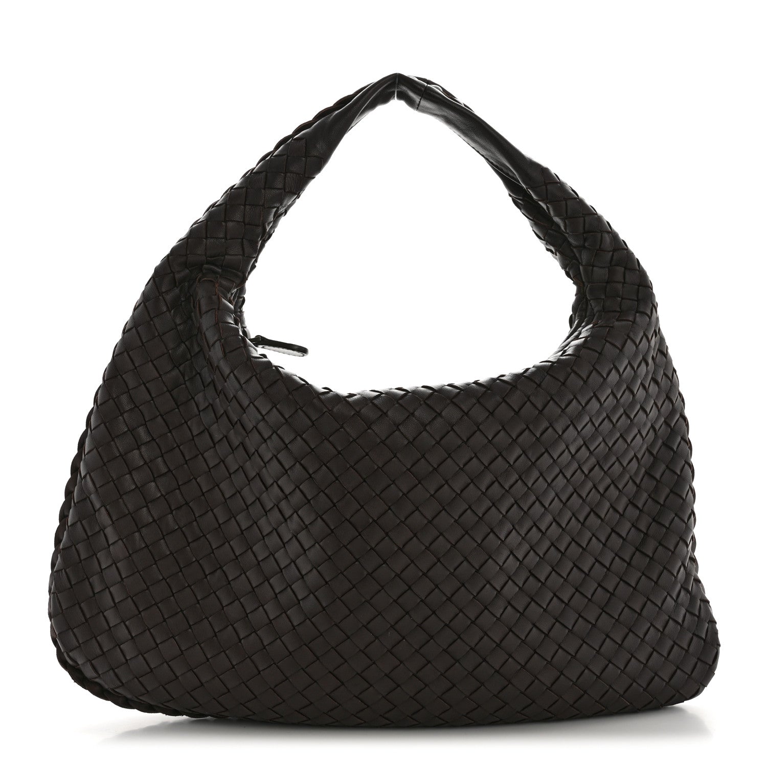 Nappa Intrecciato Medium Veneta Hobo Ebano
