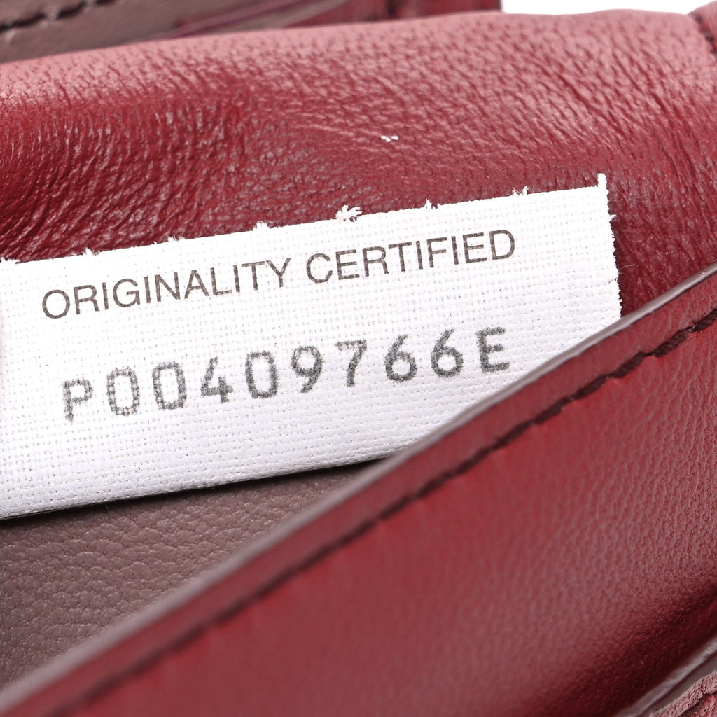 Nappa Intrecciato Continental Wallet Dark Red