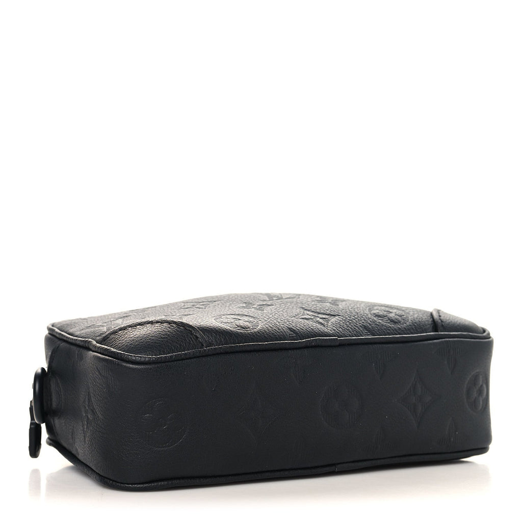 Calfskin Monogram Shadow Trocadero Wearable Wallet Black