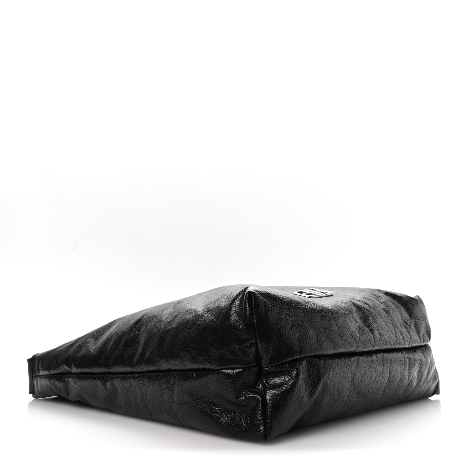 Arena Calfskin Large Monaco Shoulder Bag Black