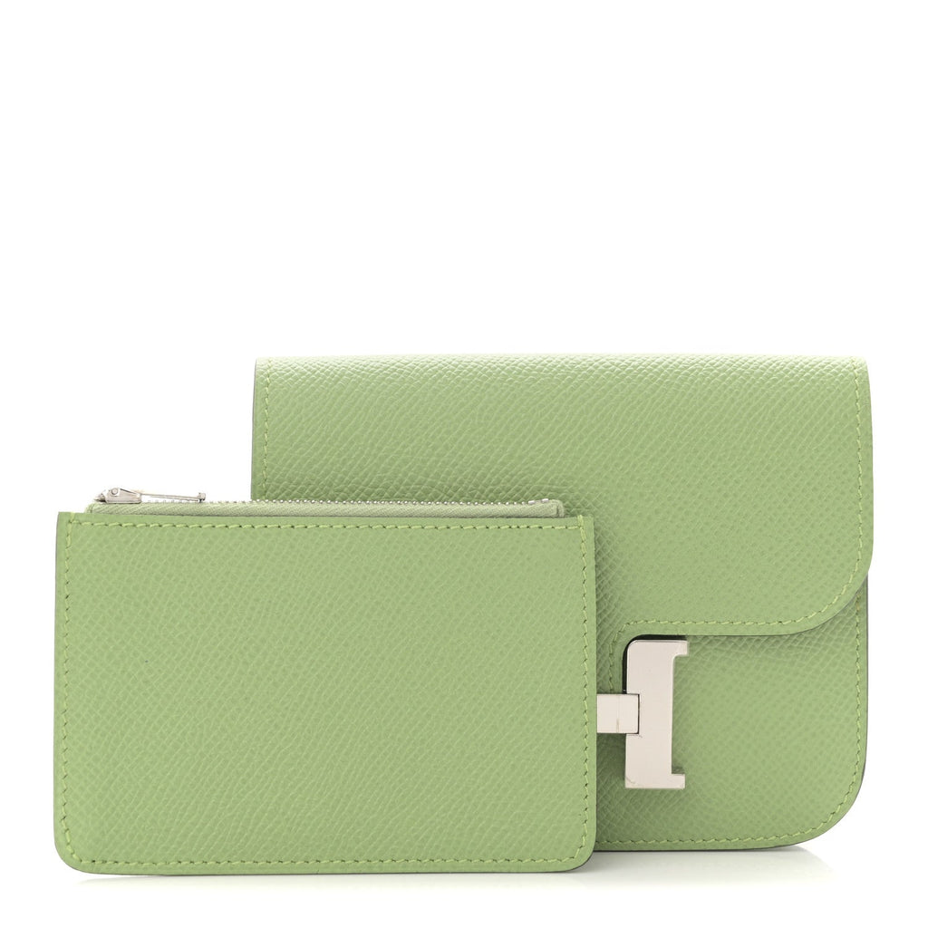 Epsom Constance Slim Wallet Vert Criquet