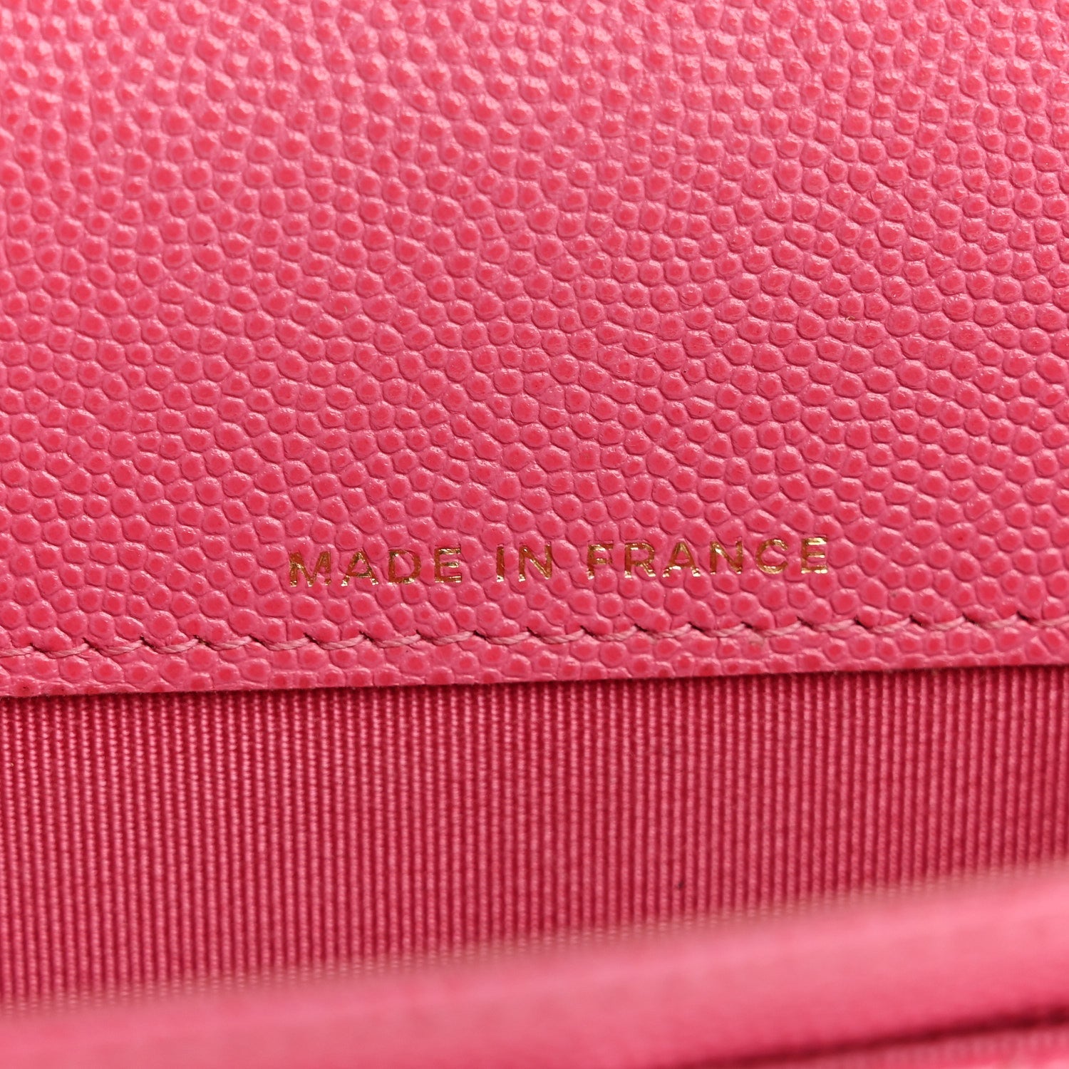 Caviar Quilted Flap  Holder Wallet Pink
