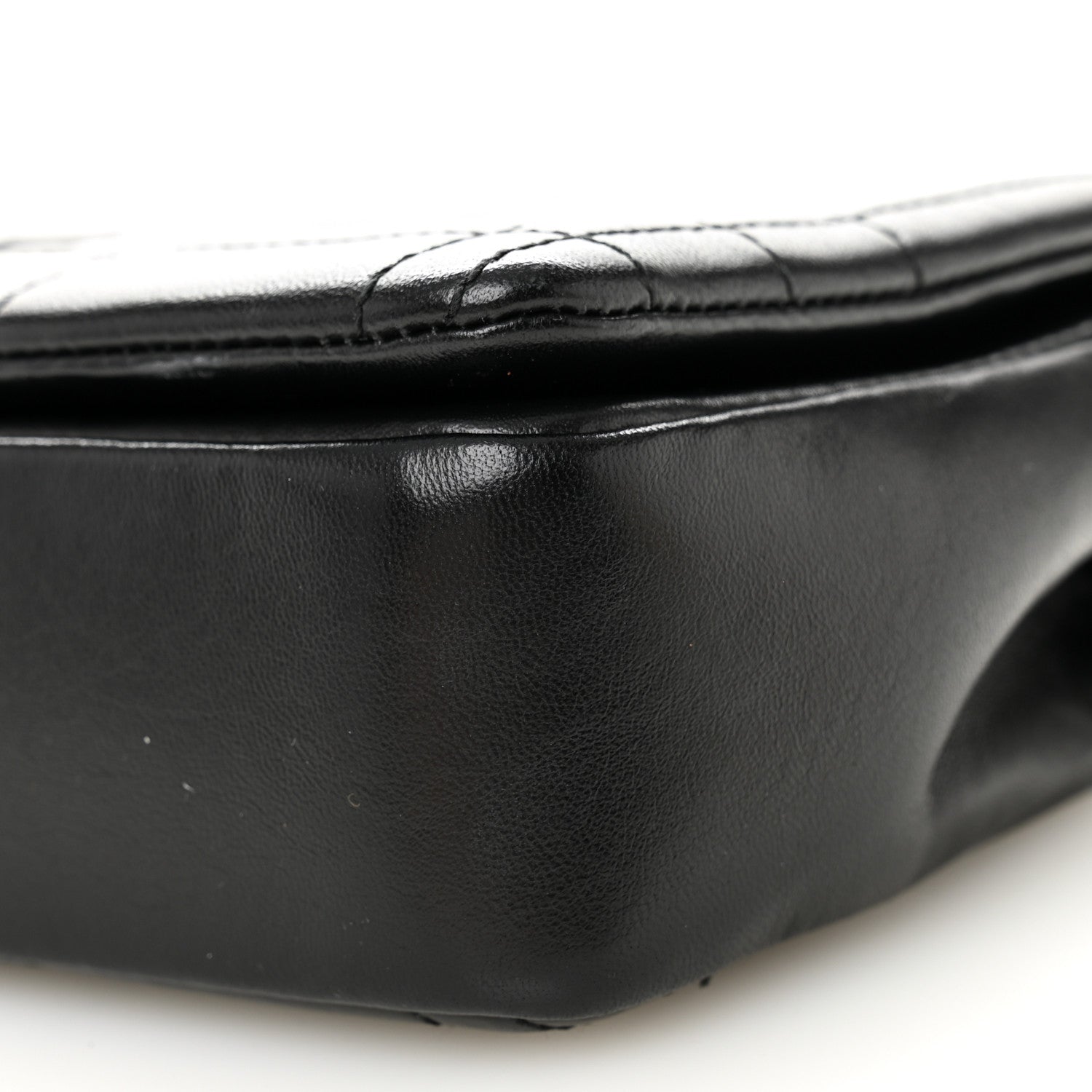 Lambskin Quilted Small Lola Bag Black