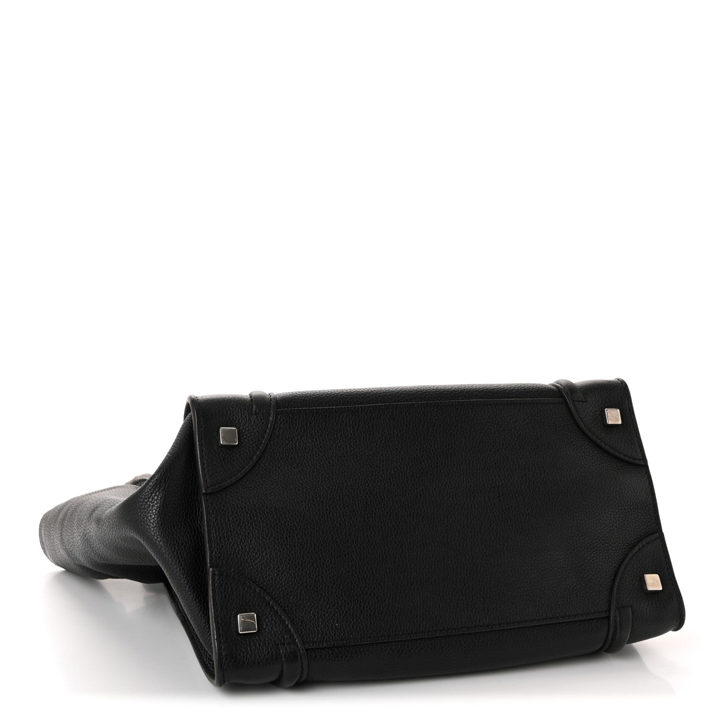 Drummed Calfskin Mini Luggage Black