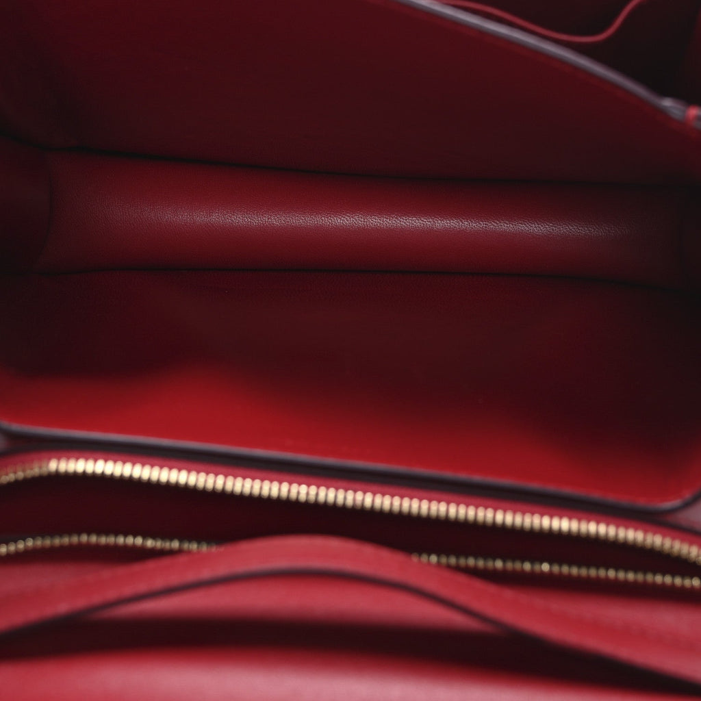 Smooth Calfskin Medium Classic Box Flap Bag Red