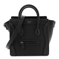 Drummed Calfskin Nano Luggage Black