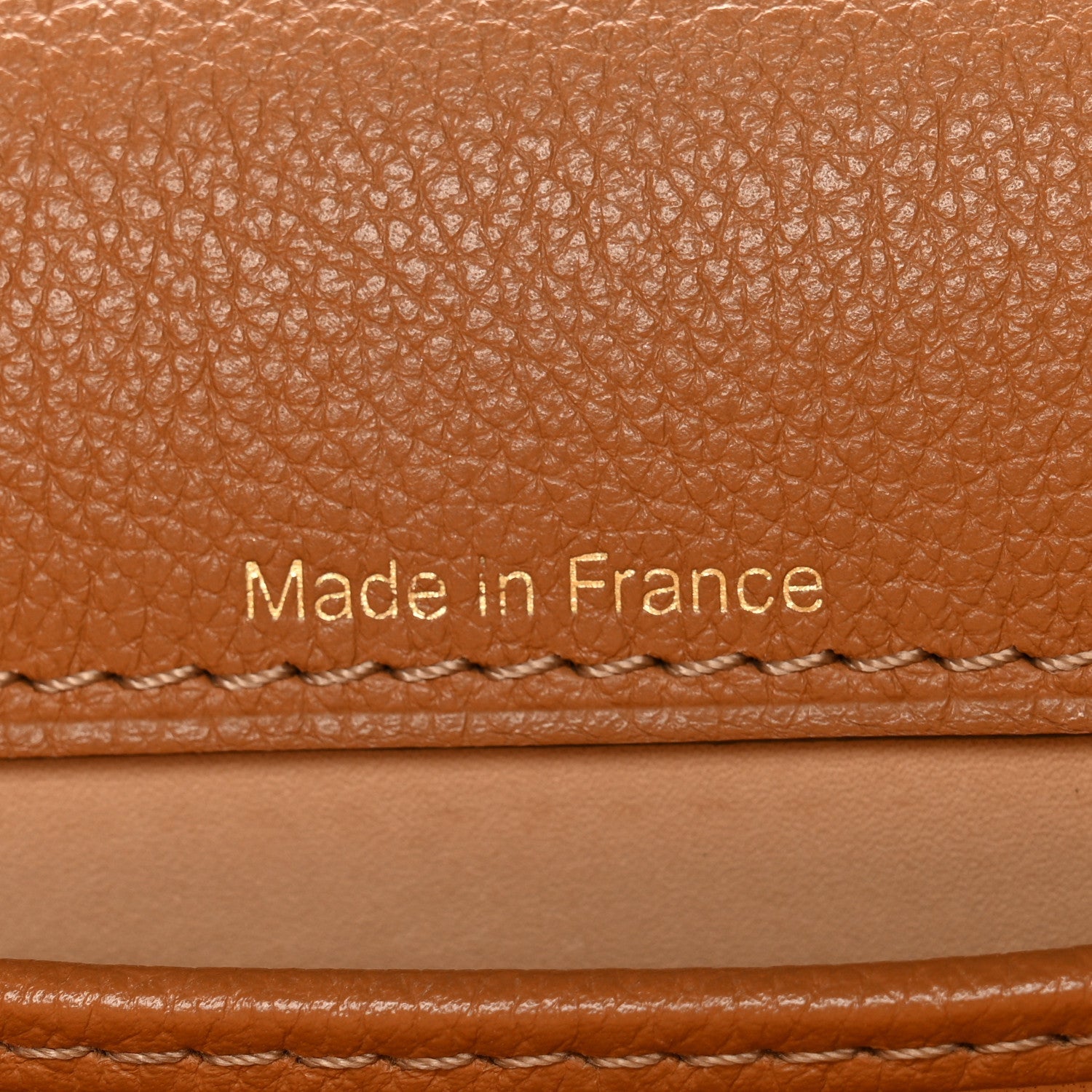 Grained Calfskin Mini Brillant Satchel Natural