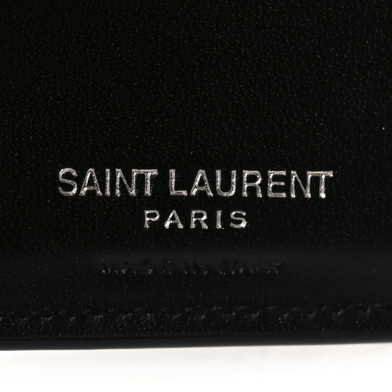 Matte Calfskin Tiny Cassandre East West Wallet Black