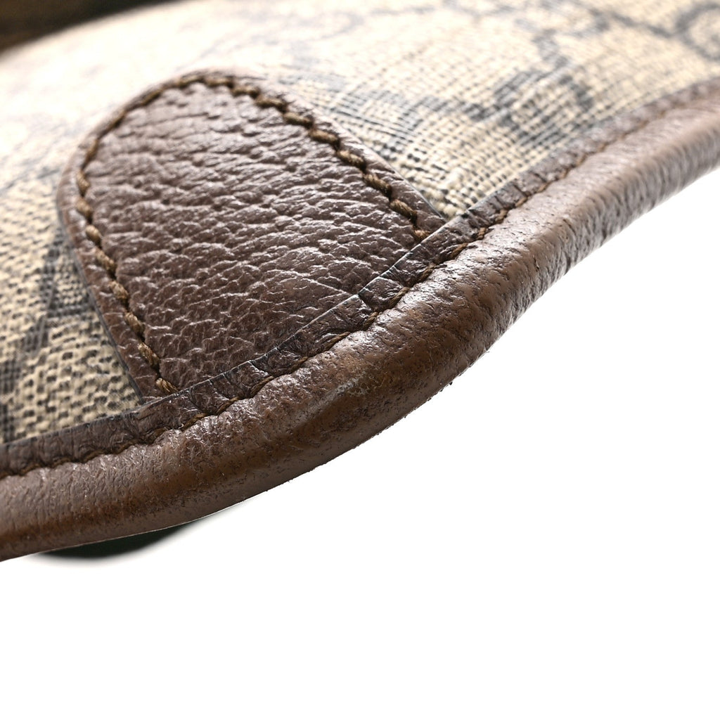 GG Supreme Monogram Neo Vintage Web Belt Bag Brown