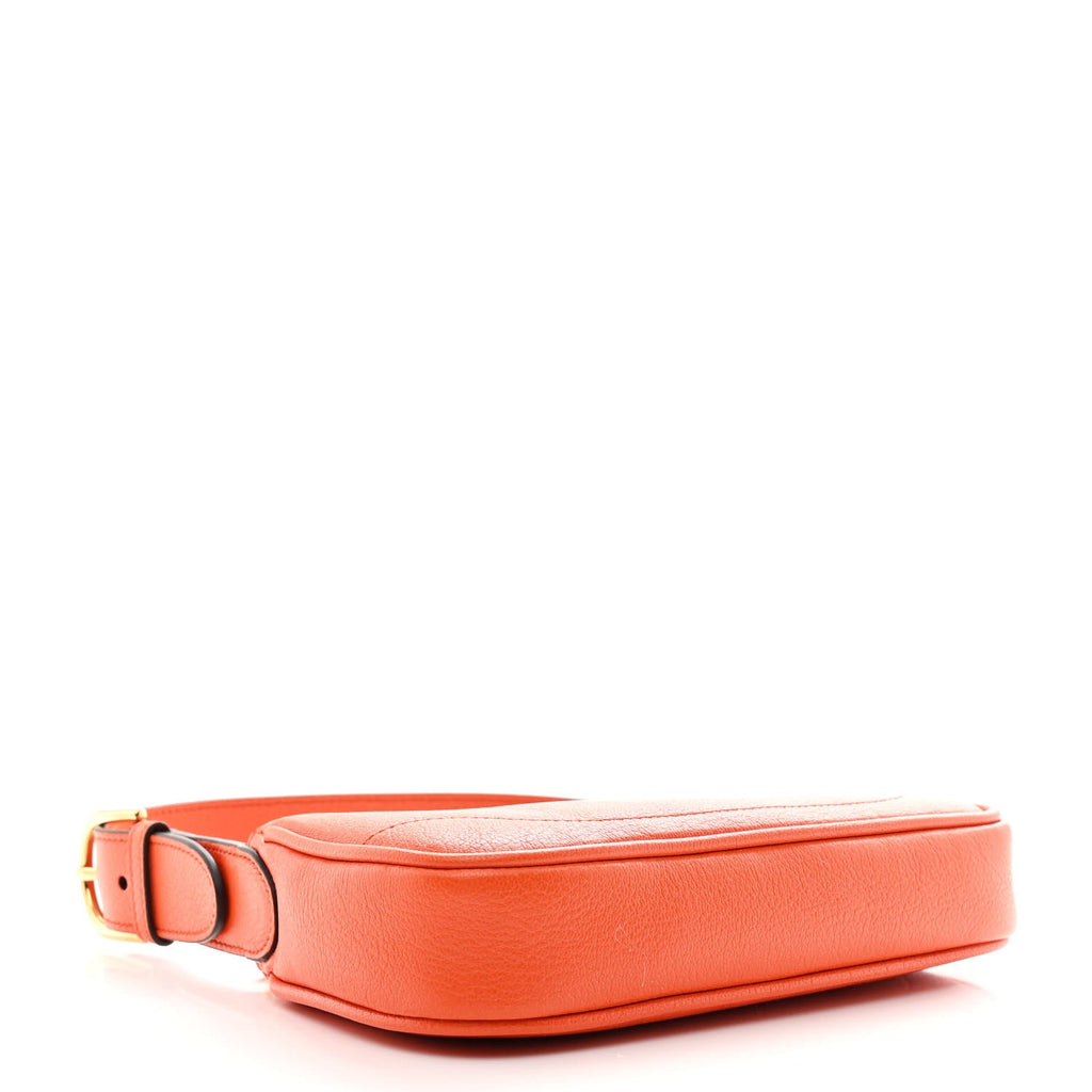 Goatskin Mini Aphrodite Shoulder Bag Orange