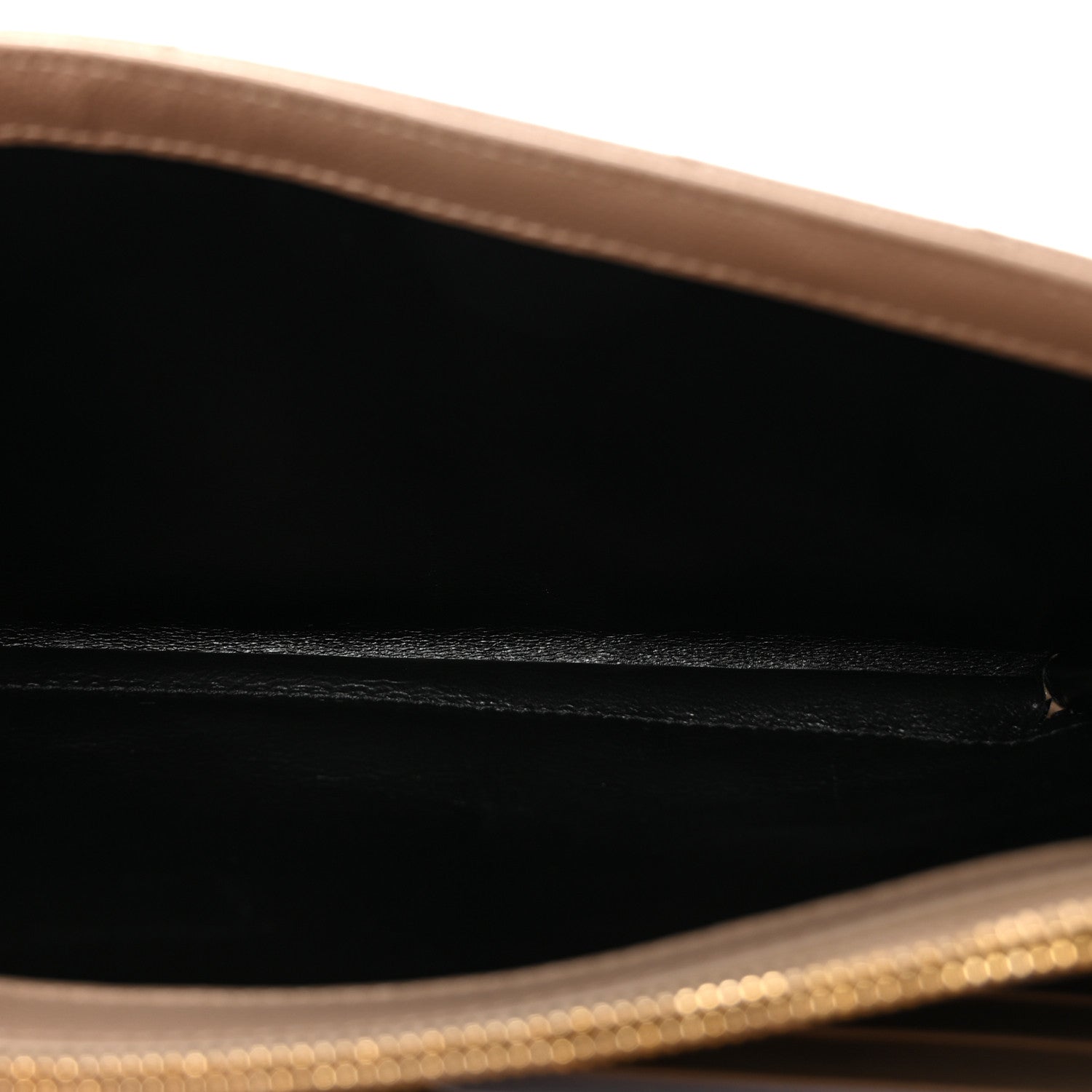 Grain De Poudre Matelasse Chevron Monogram Chain Wallet Dark Beige