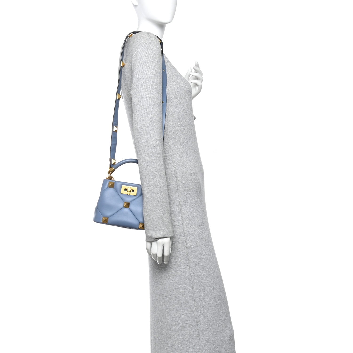 Nappa Mini Roman Stud The Handle Bag Niagara