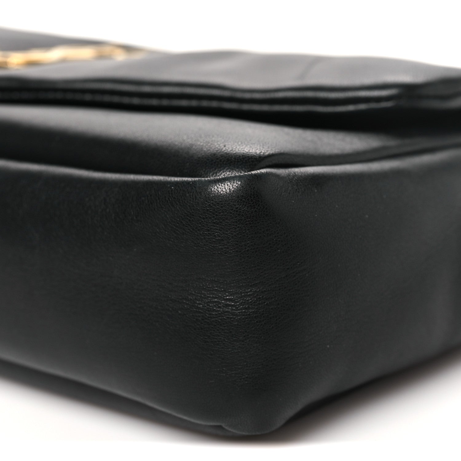 Plunged Lambskin Calypso Black