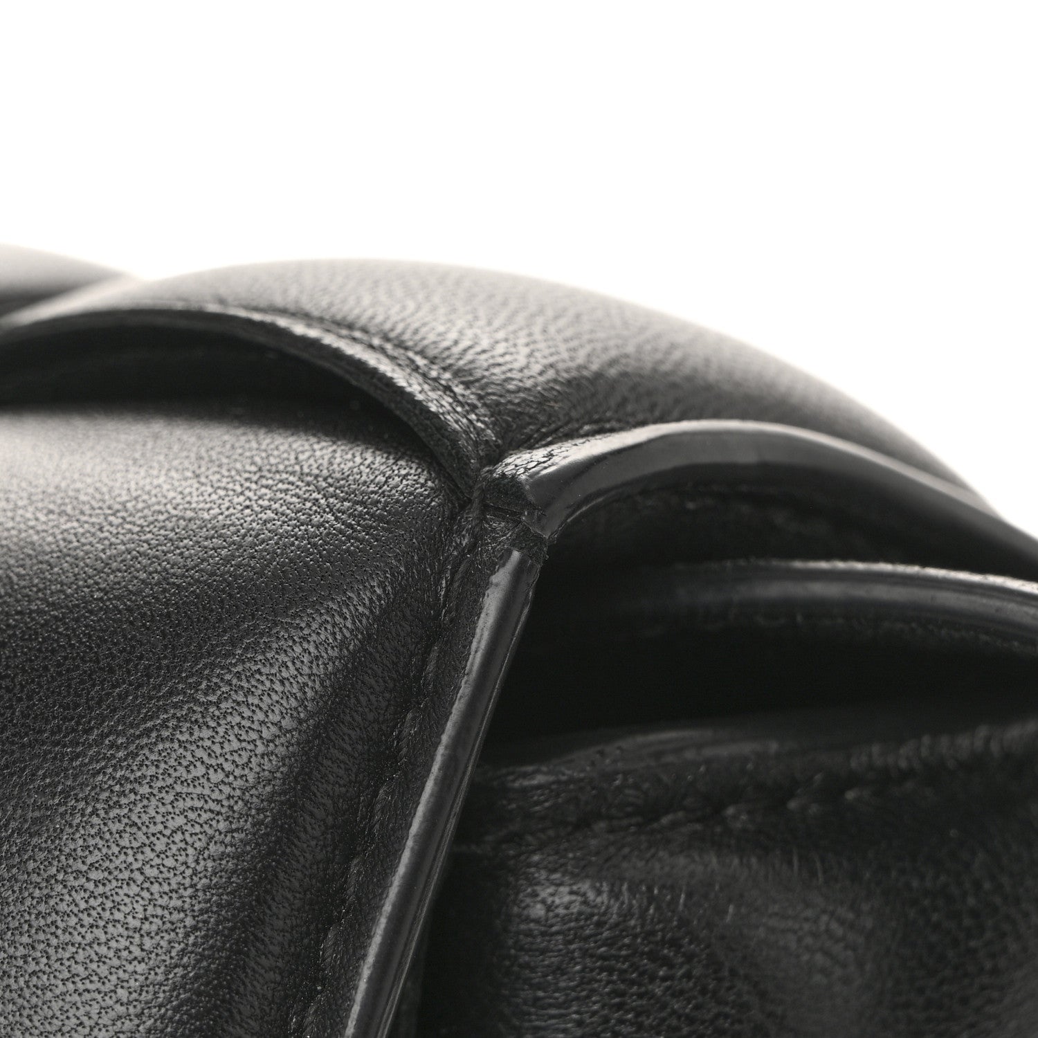 Nappa Maxi Intreccio Padded Cassette Crossbody Bag Black