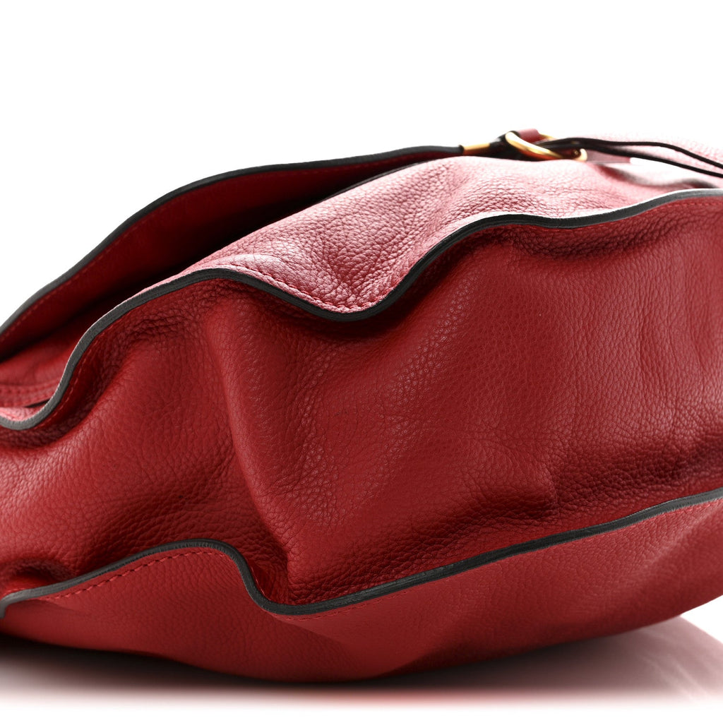 Calfskin Large Marcie Hobo Red