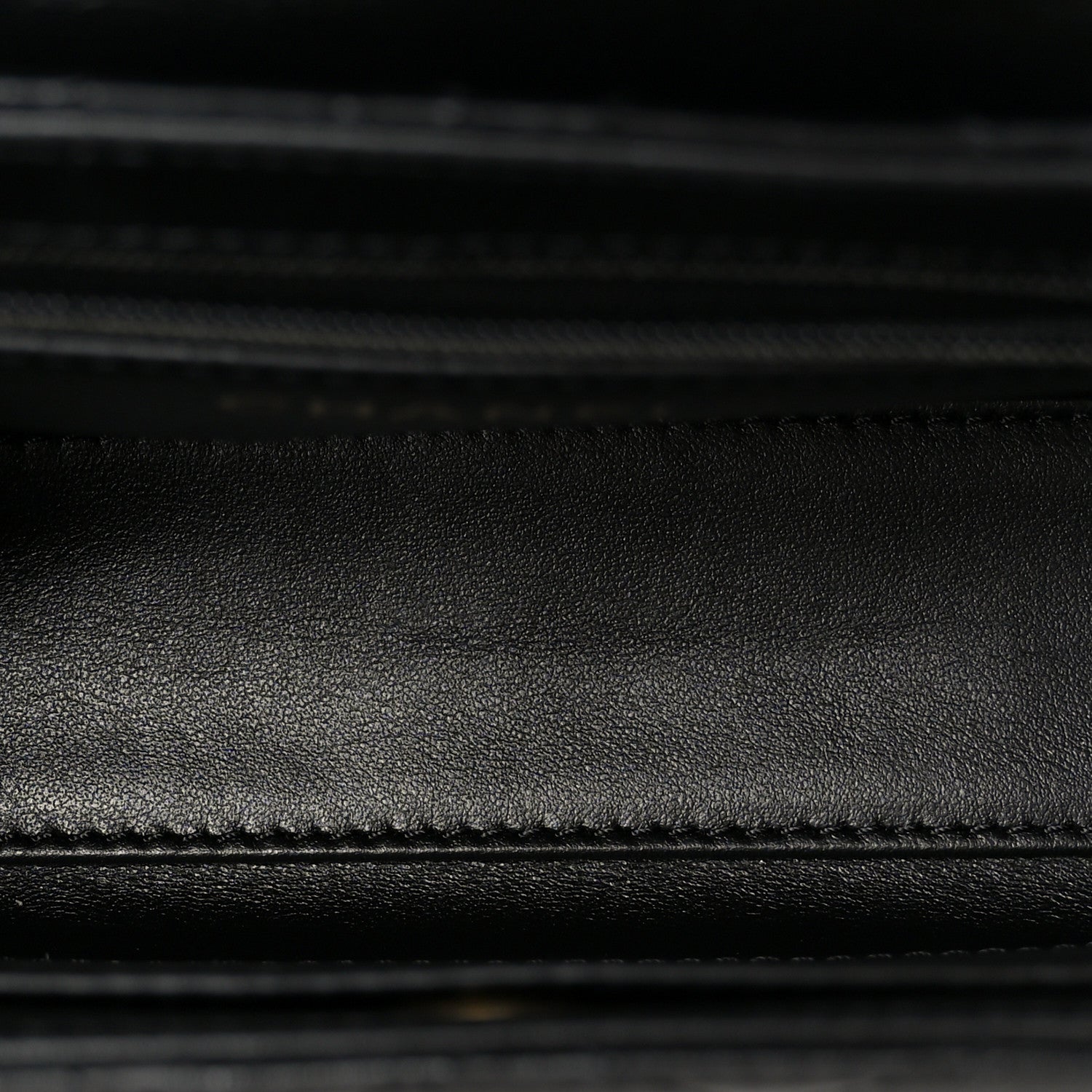 Shiny Aged Calfskin Quilted Nano Kelly Shopper Black