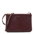 Lambskin Small Trio Crossbody Bag Burgundy