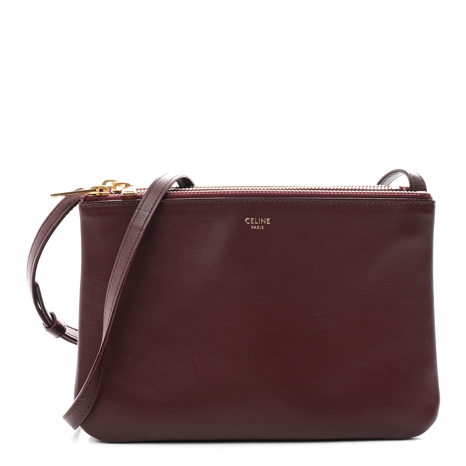 Lambskin Small Trio Crossbody Bag Burgundy