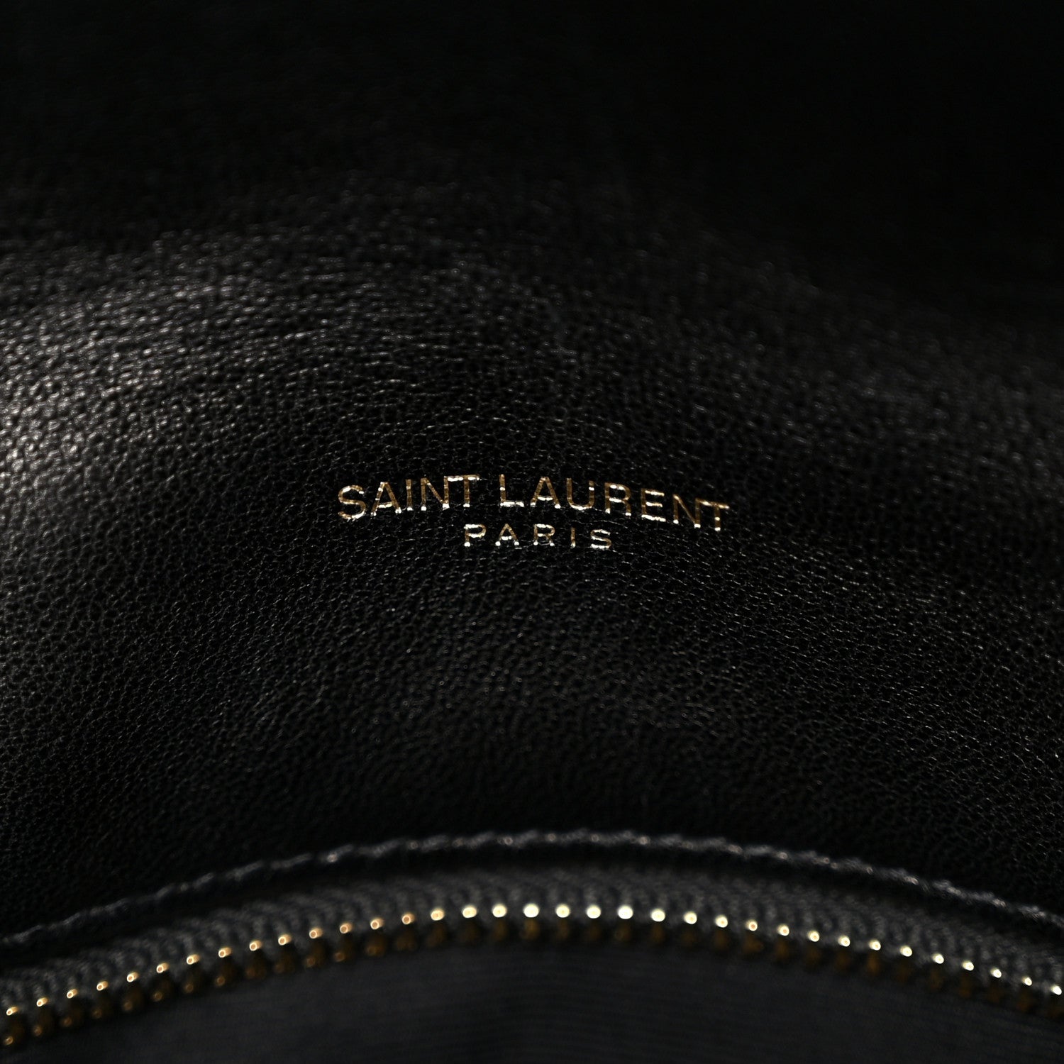 Lambskin Quilted Small Loulou Puffer Monogram Chain Satchel Black