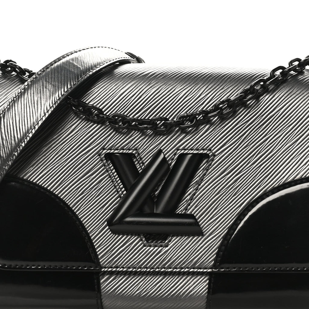 Epi Patent Twist Shoulder Bag MM Anthracite Nacre