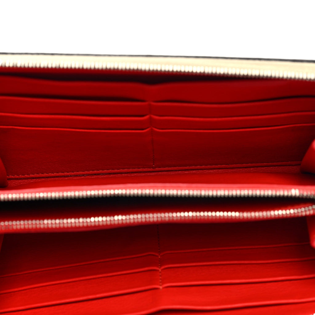 Grained Calfskin Large Zip Around Multifunction Wallet Dune